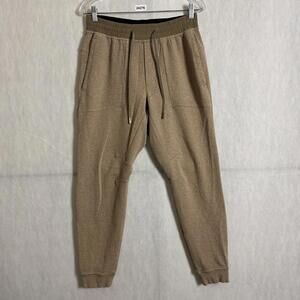 Lululemon Men's Size Medium Brown Textured At Ease Jogger Pants Drawstring